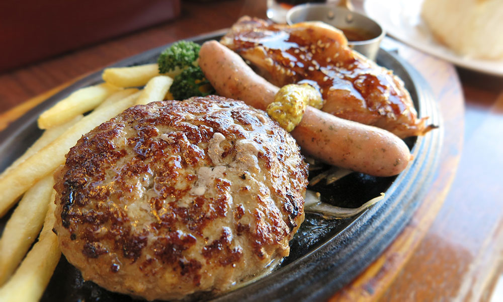 鉄板焼きハンバーグ